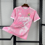 Fans Issue NEW Real Madrid Jersey 25-26 Pink Dragon Football Shirt