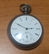 ELGIN 純銀古董懷錶/1884年瑞士生產/機械上鍊錶