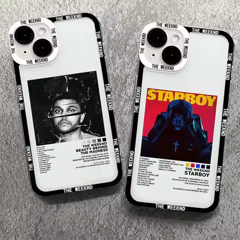 Weeknd Minimalist Poster Phone Case for iPhone 14 15 13 12 11 Pro Max Mini Fundas For Apple Phone XR
