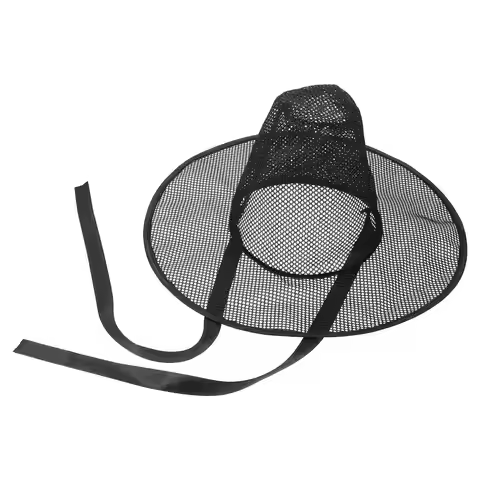 Vintage Mesh Top Joseon Hat Korean Style Palace Round Hat Foldable Black Mesh Round Hat For Performa