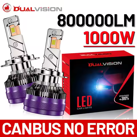 Dualvision 800000LM 1000W H4 H7 H11 LED CANbus K5C H1 H3 H8 9005 9006 HB3 HB4 9012 HIR2 Led Headligh