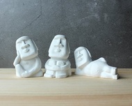 水泥摩艾 Moai－白水泥擴香石款 發呆摩艾 想想摩艾 懶洋洋摩艾