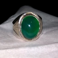 Natural Bacan Doko ring perak