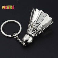 [Eighth] Metal Badminton Keychain Simulation 3D Badminton Pendant Gymnasium Sport Pendant [Preferred