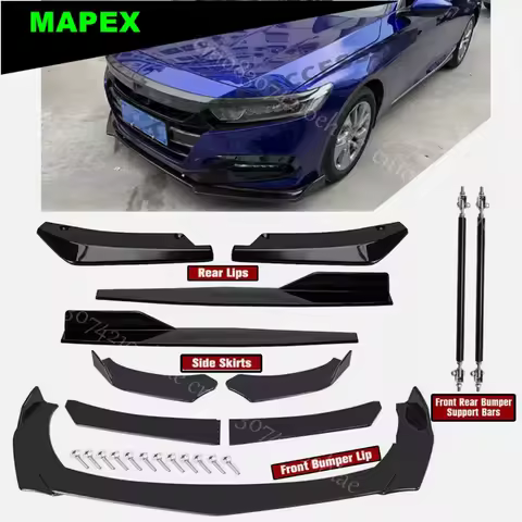 For Honda Insight Front Rear Bumper Lip Spoiler Splitter Body Kit Side Skirt Glossy Black