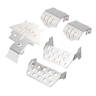 INJORA Chassis Armor Axle Protector Skid Plate for 1/10 RC Crawler TRX-4,Stainless Steel
