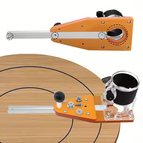 Router Circle Cutter Jig, 0.79‑14.17 Inch Adjustable Diameter, Woodworking Trimmer for Circular Mill