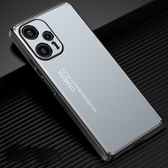 Kim loại mờ vỏ điện thoại cho Xiaomi Redmi Note 12 Turbo POCO F5 Pro f5pro vỏ lưng cứng chống sốc