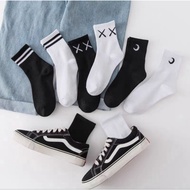 [ COD ] Long Socks Men's and Women's Unisex Sport X X Socks Plain Calf Length Socks Simple Plain Spo