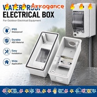 ARROGANCED 1Pcs Waterproof Distribution Box, HT-2 IP65 Waterproof Breaker Box, Durable 2 Way PC ABS 