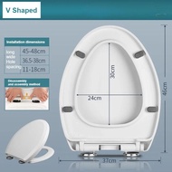 【Fast delivery】Household Toilet Seats Cover Toilet Accessories Seats Quiet-Close Toilet Lid Toilet S