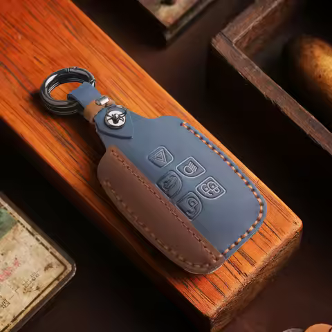 1pc Car 5 Buttons Key Case Color Matching Key Cover Holder Interior Accessories For Jaguar XE XF XJ 