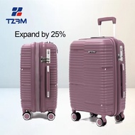 TZJM luggage bag travel Expandable Anti Theft Zipper PP luggage Unbreakable Polypropylene TSA PP Exp