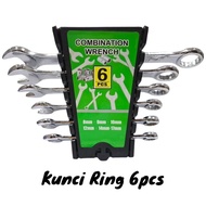 6PC 6in1 Ring Spanner Set 6 Pcs Combination Wrench Complete Combination Ring Spanner Complete Full S