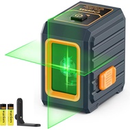Laser Level, CIGMAN CM-G01 Self-Leveling Green Cross Line Laser, 100ft Range, 4 Brightness Levels Up