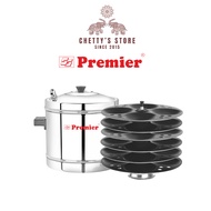 (IMPORTED) Premier Stainless Steel IDLI MAKER with NON-STICK (4 Plates /6 Plates)