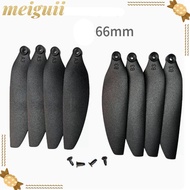 MEIGUII Remote Control Drone Parts, Universal Plastic Folding Propeller Blades, 58mm/66mm Black Quad