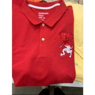 MERAH GIORDANO 3D LOGO EMBROIDERED RED AND WHITE Polotshirt FOR LADIES AND MAN