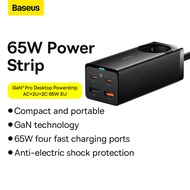 Baseus 65W /100W GaN3 Pro USB Charger เดสก์ท็อป Type C PD 4 in 1 AC/DC Multi-Port Desktop Powerstrip