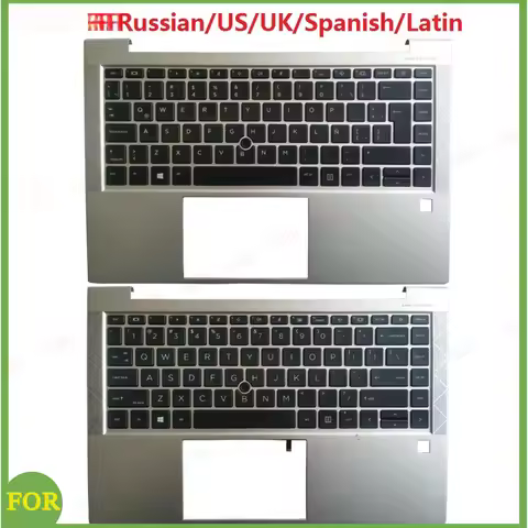 NEW FOR HP EliteBook 840 G8 745 845 G7 Russian/US/UK/Latin/Spanish/Belgian laptop keyboard palmrest 