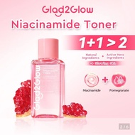 Glad2Glow Pomegranate Niacinamide Brightening Toner Gentle Moisturizing Evenly Cleansing Toner Indon