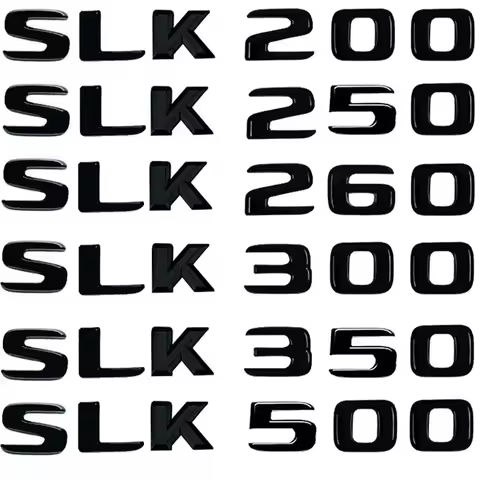 3D ABS Car Rear Trunk Letter Emblem Badge Decals Sticker For Mercedes Benz SLK63 R170 R171 4MATIC SL