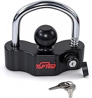 TOPTOW Trailer Hitch Lock, Heavy Duty Coupler Lock, Fit for 1 7/8-inch, 2-inch and 2 5/16-inch Trail