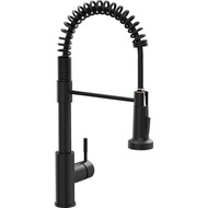 GIMILI Black Kitchen Faucet with Pull Down Sprayer Single Hole Spring Kitchen Sink Faucet, Suitable 