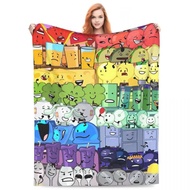 BFDI Inanimate Insanity All Characters Bedding Throws Flannel Bedspread For Couch Bed Fashion Sofa B
