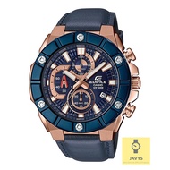 CASIO EFR-569BL-2AV / EDIFICE / Chronograph / Date / 100M WR / Leather Strap / Blue