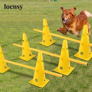 [Ioensy] Dog Agility Hurdle Cone Set Soccer Agility Pole Heavy Duty Multifunctional Cone