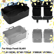 HLAR Air Fryer Basket, Silicone Reusable Air Fryer Baking Tray, Rectangle Silicone Air Fryer Liners 