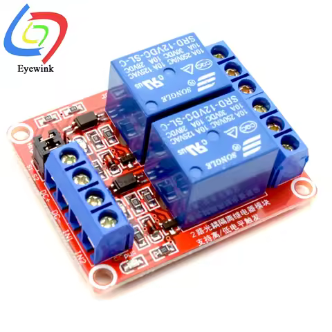 2 channel Relay Module 5V 12V 24V High and Low Level Trigger Relay Control With Optocoupler Two Way 