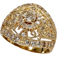 Size 14 Diamond 1.00ct Ring, K18 Gold, 6.9g, Women's [Used]