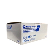Nipro U-100 Insulin Syringe with Needle / Jarum Insulin 30G x 8mm dengan Picagari 1ML  100pcs/box