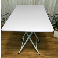 Feet 75 cm high, table top 40*80, 50*70, 40*60cm wide, foldable