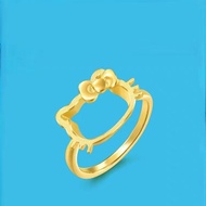Hot Sale#KT貓戒指衕款 Vietnam Sand Gold Cartoon Animation Hello Kitty Open Ring Jewelry 9cc JMCM