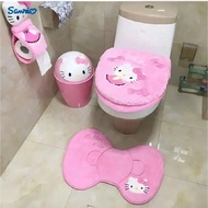 Sanrio - Hello Kitty Bathroom Set, 3 PiecesToilet Set: Soft Absorbent Rug, Contour Mat, And Toilet S
