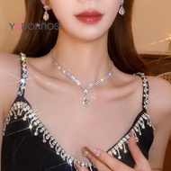YADORNOS Jewelry Necklace Set Necklace And Earrings Diamond Alloy Imitation For Wedding Wedding Part