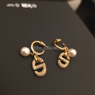 💕Dior 珍珠碎鑽耳環💕