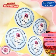 9-15 Stickers Stickers Print Frozen Food Labels Frozen Food Round Chromo Stickers Custom Brand Name