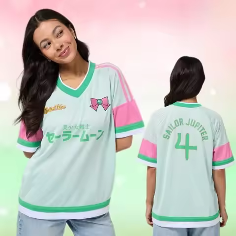 Sailor Moon Sailor Jupiter Anime Sports Jersey T-shirt Women's Number 4 Casual Streetwear Top