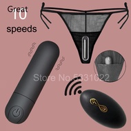 Great-Vibrating Panties 10 Function Wireless Remote  Rechargeable Bullet Vibrator Strap on Underwear Vibrator for Women