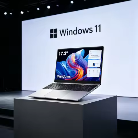 Premium 17.3" HD Large Screen Laptop Intel 6500Y 32GB 1TB/2TB Win11 Slim Travel Office Notebook Comp