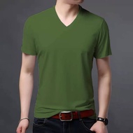 High quality basic plain V-Neck T shirt for men cotton men's T-shirt V5001