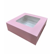 Brownie Cake Box with Transparent Window  Kotak Kek Lapis Transparent 10pcs