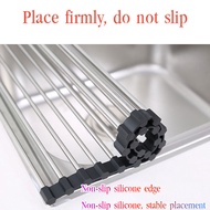 PVC stainless steel vegetable and fruit drain rack kitchen sink shelf