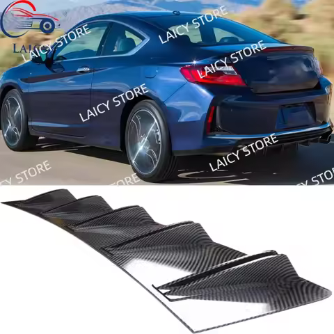 LAICY Car Rear Diffuser Shark Fins Bumper For H0nda Accord Coupe Splitter Chin Spoiler Lip Black Shu