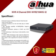 NVR 4CH 4 Channel Dahua DHI-NVR2104HS-I2 Wizsense series