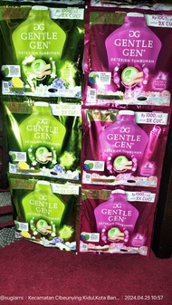 gentle gen deterjen cair sachet 80mll 1 renceng 14 pcs